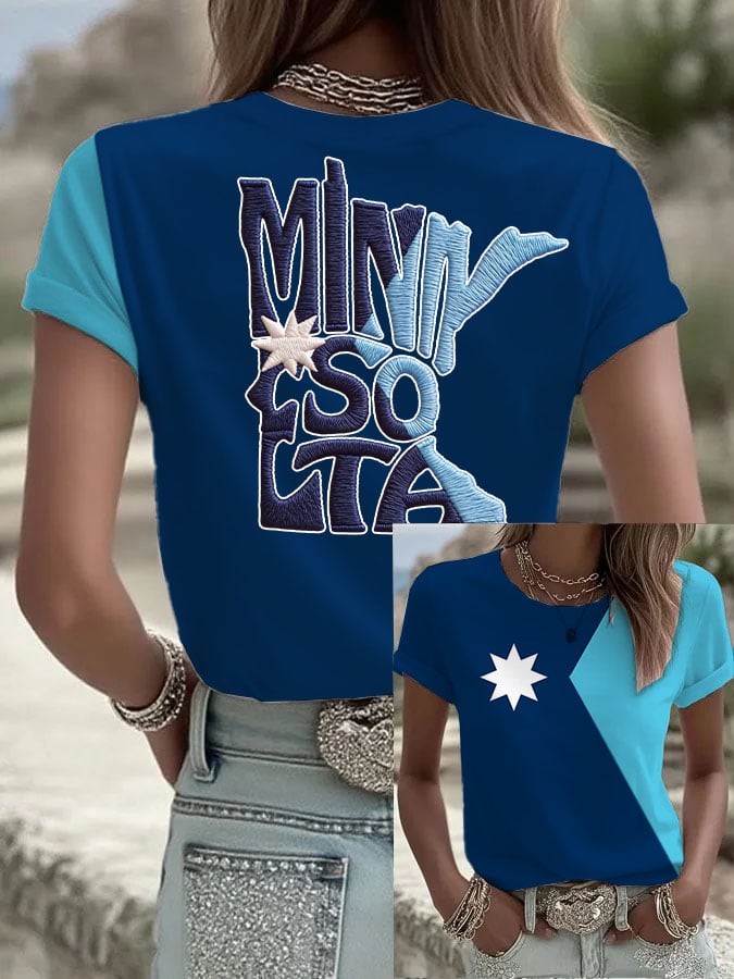 Women's Retro Minnesota Strong Printed T-Shirt