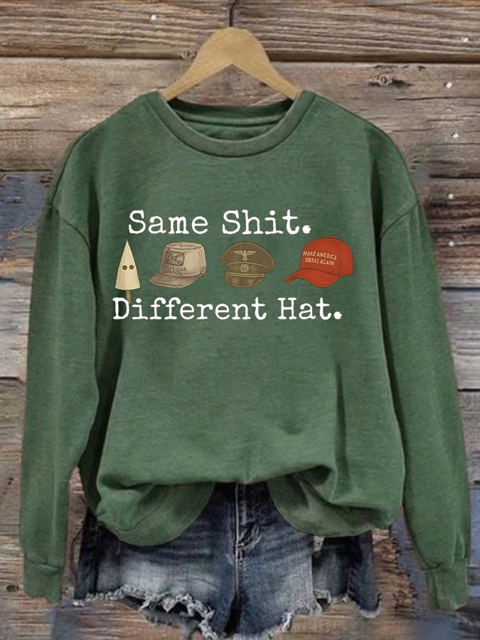 Women's Same shit Different costume Print Sweater