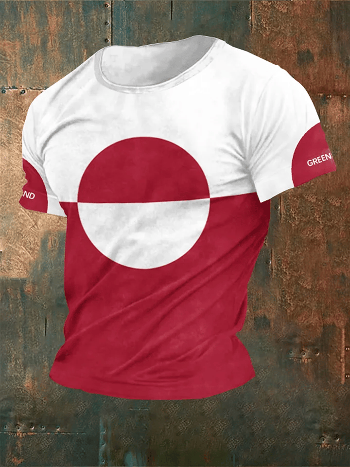 Men's Retro Greenland Printed Top