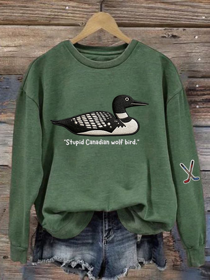 Women's Hockey Romance Print Casual Sweatshirt