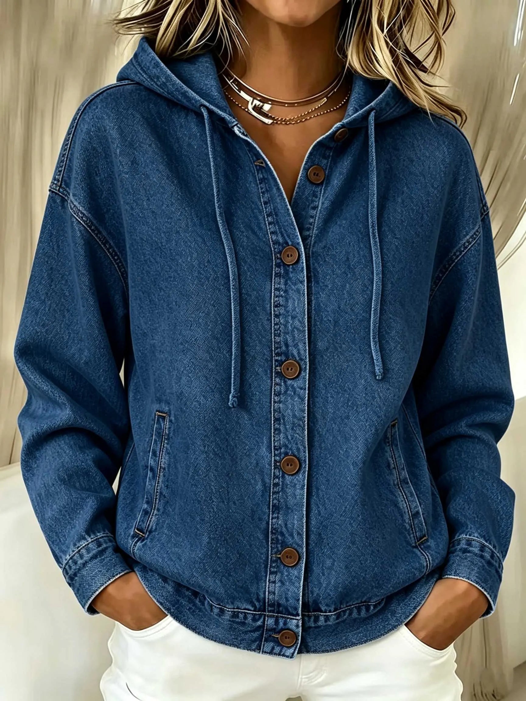 New Arrivalš„ Effortless Chic Hooded Denim Jacket