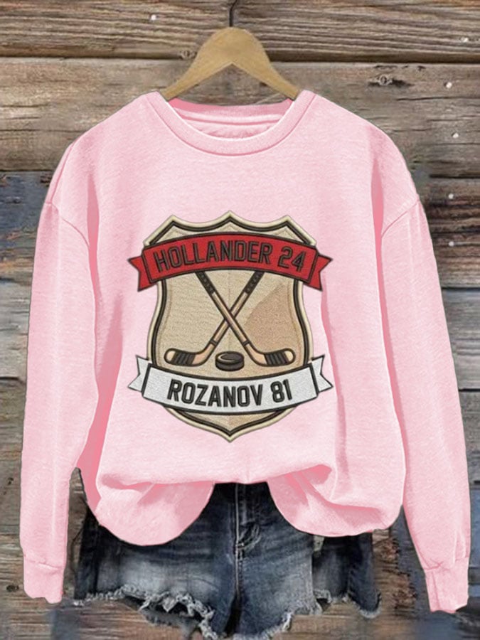 Women's Hockey Romance Print Casual Sweatshirt