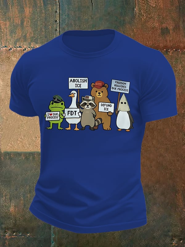 Men's FDT Cartoon animals printed T-shirt