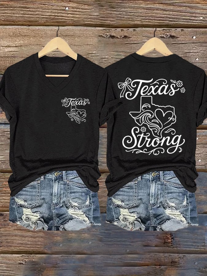 Women's Texas Hill Country Strong Printed T-Shirts