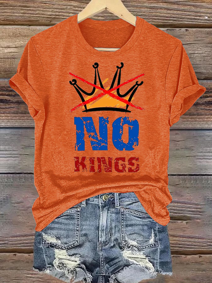 🔥Buy 3 Get 15% Off🔥Women's NO KINGS Print T-Shirt