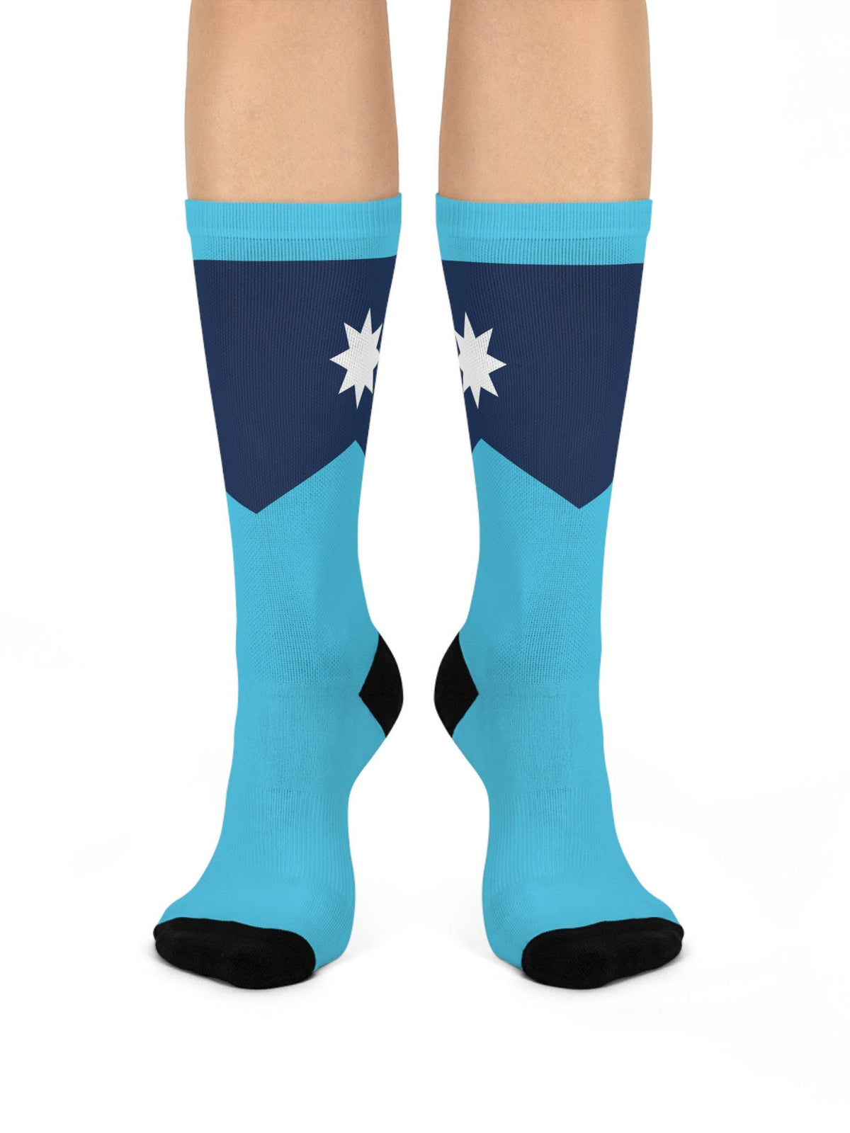 Unisex Retro Minnesota State Flag Design Print Cushioned Crew Socks