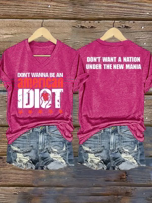 Women's Don't wanna be an american Print T-Shirt