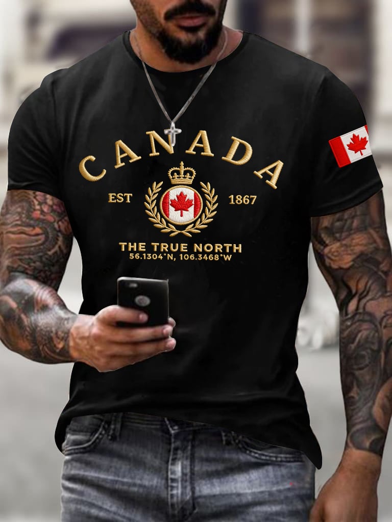 Men's casual Canadian T-shirt
