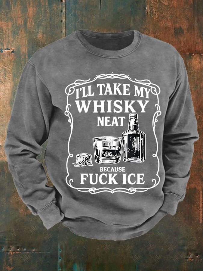Men's Whiskey F*ck ICE Abolish ICE Printed Sweatshirt