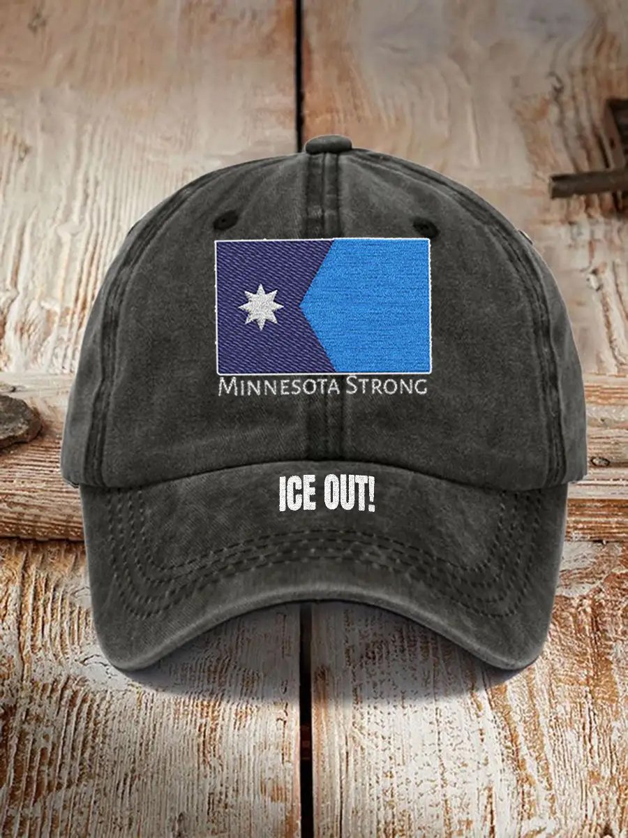 ICE Out Minnesota Strong Print Baseball Cap