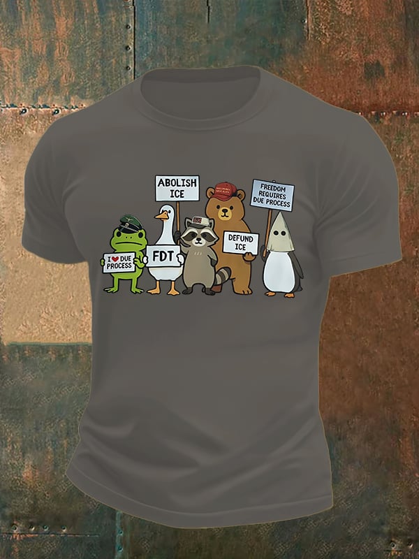 Men's FDT Cartoon animals printed T-shirt