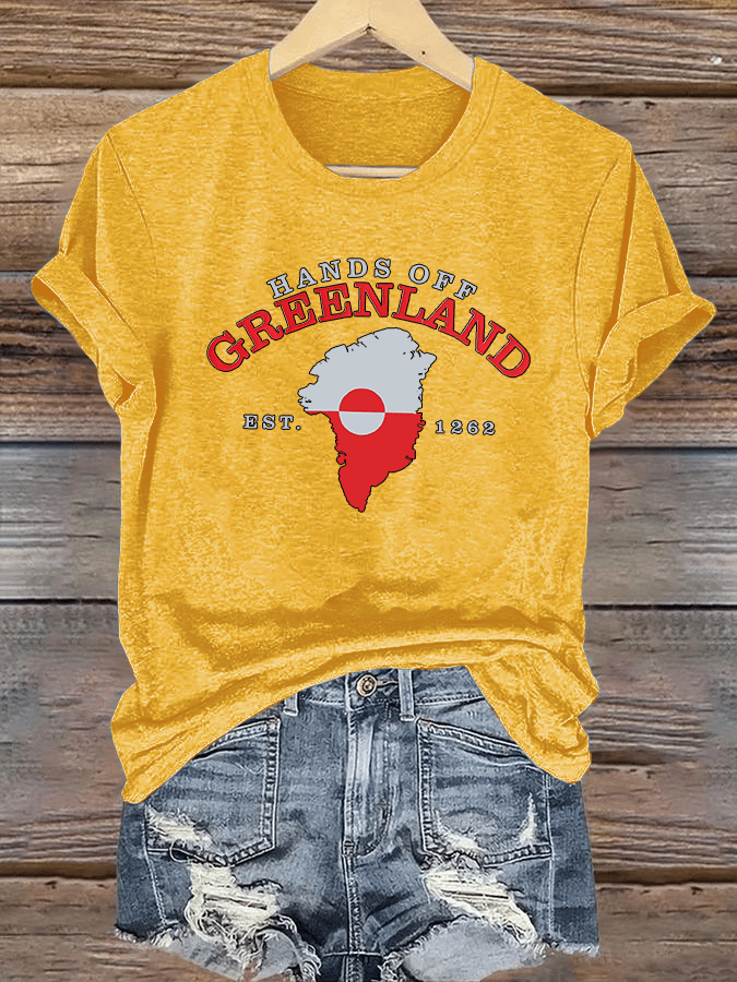 Women's HANDS OFF GREENLAND Print T-Shirt