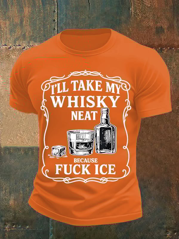 Men's Whiskey F*ck ICE Abolish ICE Print T-Shirt