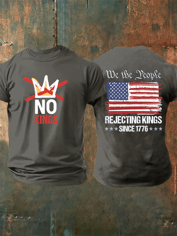 Men's No Kings, Rejecting Kings Since 1776, We The People T-Shirt