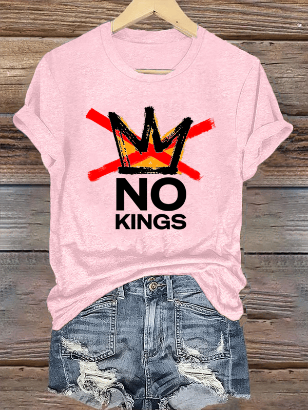 🔥Buy 3 Get 15% Off🔥Women's America has No Kings Printed Casual T-Shirt
