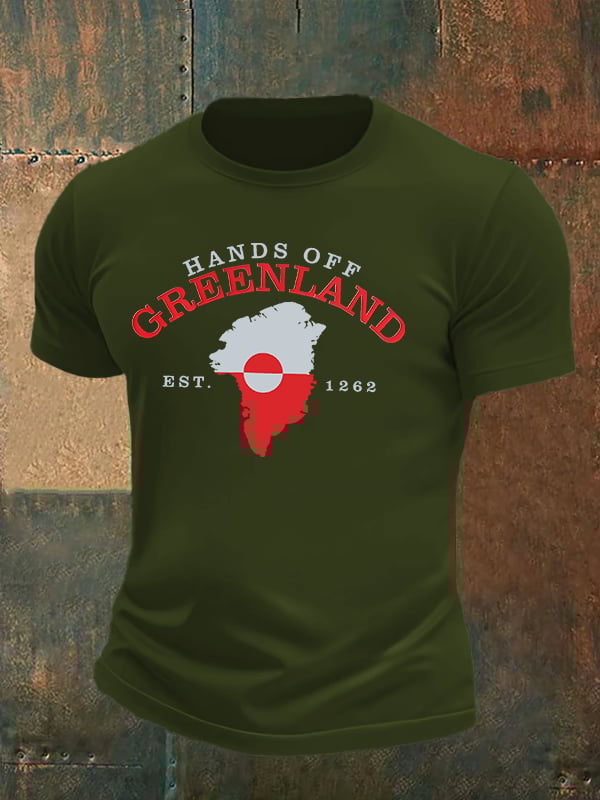 Men's HANDS OFF GREENLAND Print T-Shirt