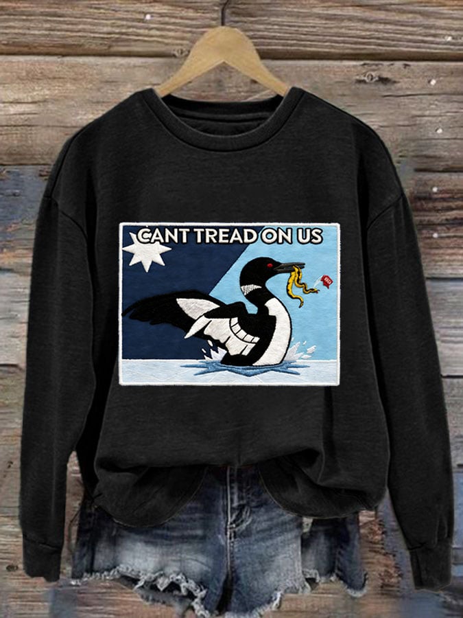 Women's Casual Heart Disease Awareness In February Wear Red Printed Long-Sleeve Sweatshirt