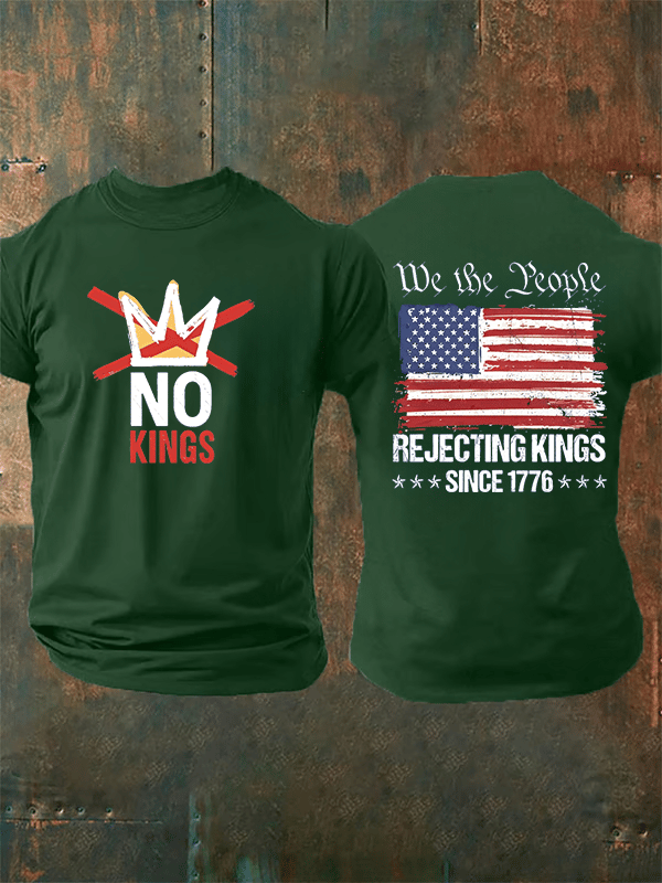 Men's No Kings, Rejecting Kings Since 1776, We The People T-Shirt