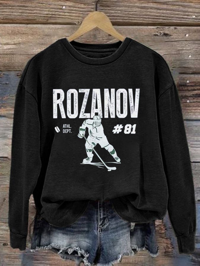 Women's Hockey Romance Print Casual Sweatshirt