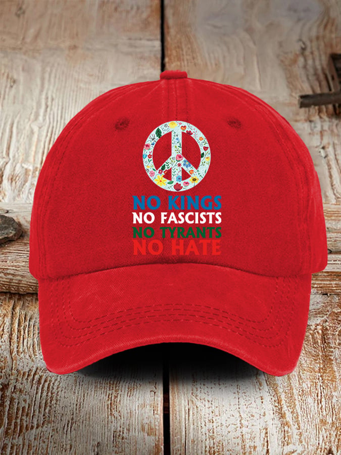 🔥Buy 3 Get 15% Off🔥No Kings No Fascists Print Baseball Cap