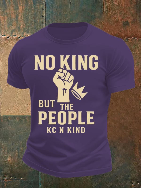 🔥Buy 3 Get 15% Off🔥Men's no king but the people KC N kind print T-Shirt