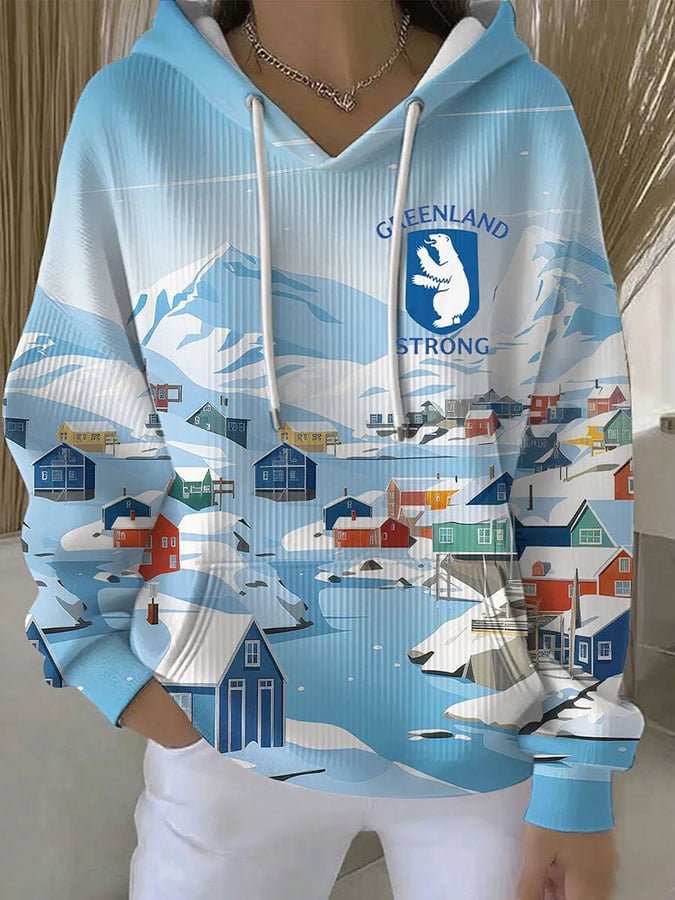Women's Greenland Print Casual Sweatshirt
