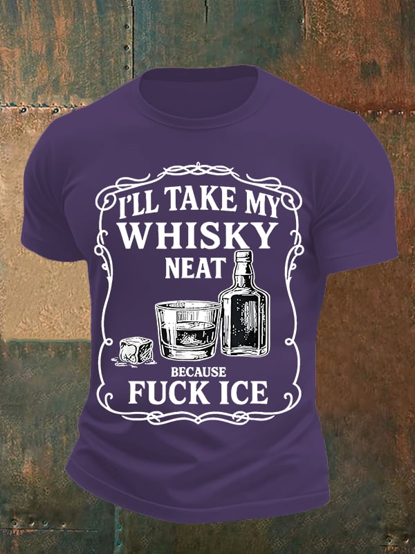 Men's Whiskey F*ck ICE Abolish ICE Print T-Shirt