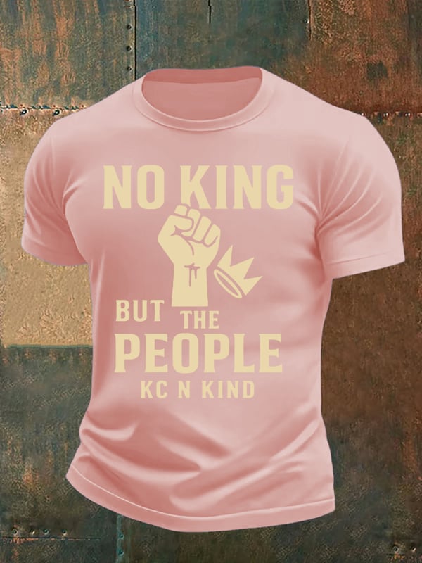 🔥Buy 3 Get 15% Off🔥Men's no king but the people KC N kind print T-Shirt