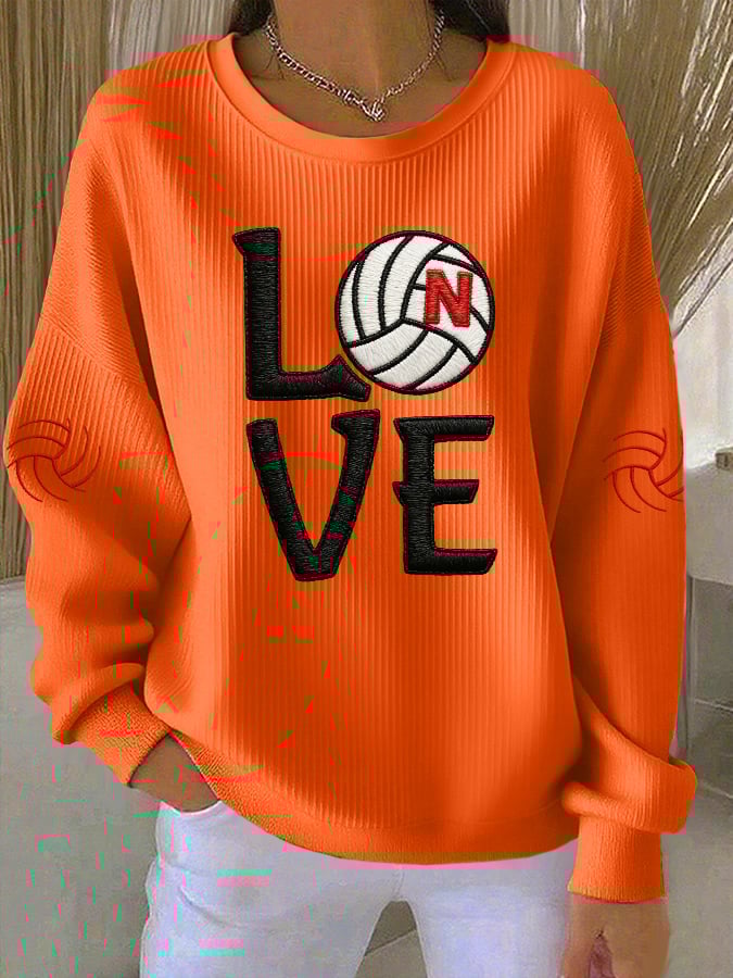 Women's Volleyball Print Sweatshirt