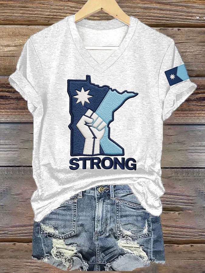 Women's Retro Minnesota Strong Printed T-Shirt