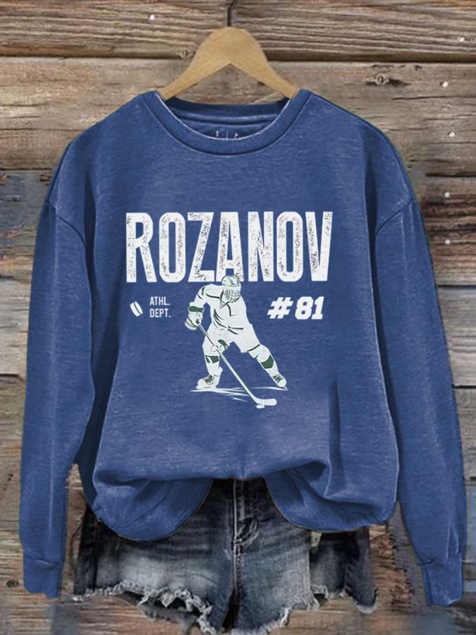 Women's Hockey Romance Print Casual Sweatshirt