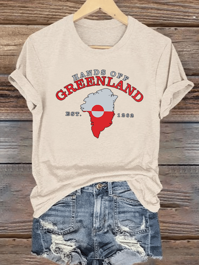 Women's HANDS OFF GREENLAND Print T-Shirt