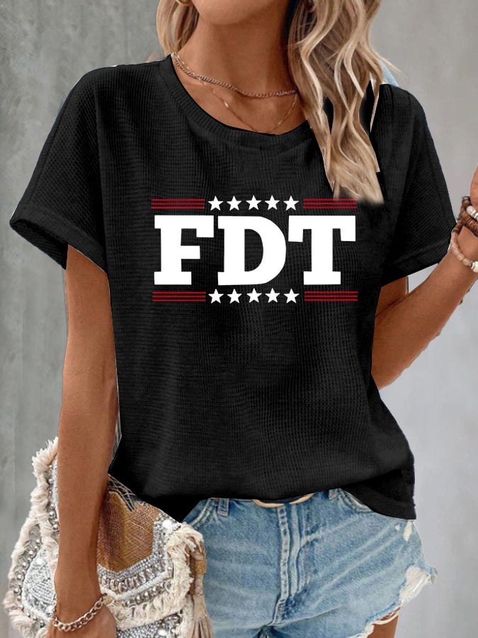 Women's Waffle FDT Print T-Shirt