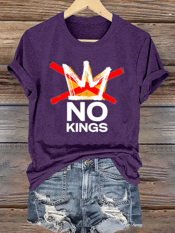 🔥Buy 3 Get 15% Off🔥Women's America has No Kings Printed Casual T-Shirt