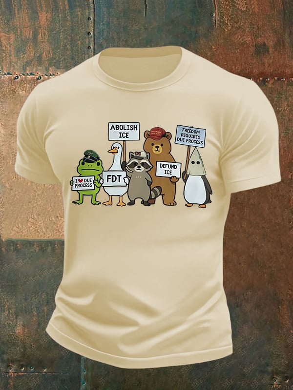 Men's FDT Cartoon animals printed T-shirt