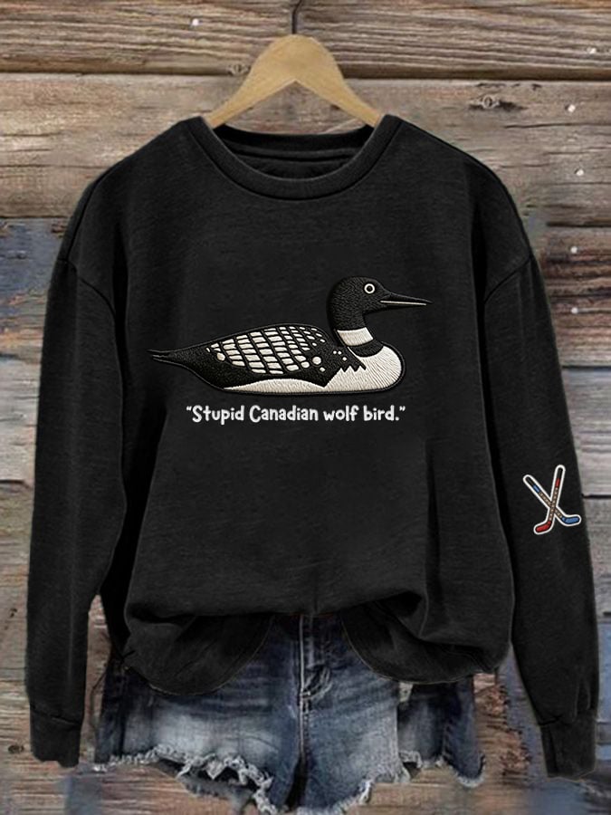 Women's Hockey Romance Print Casual Sweatshirt