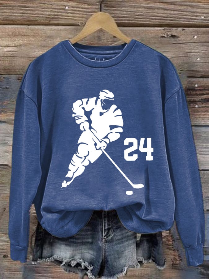 Women's Hockey Romance Print Casual Sweatshirt