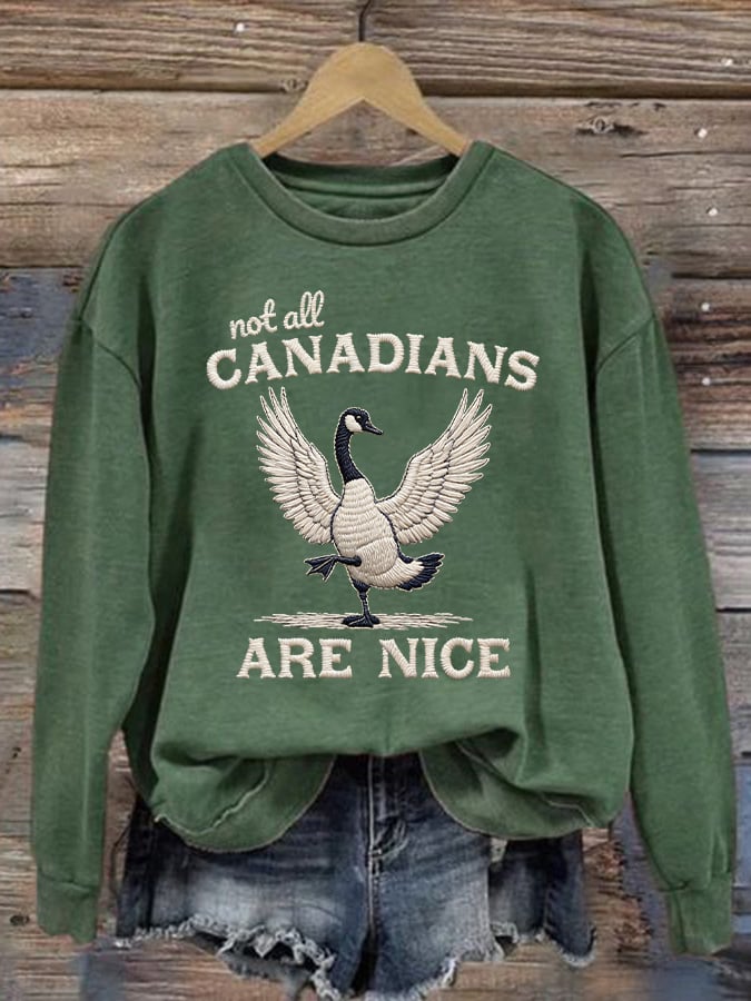 Women's casual Canadian Wolfbird sweatshirt