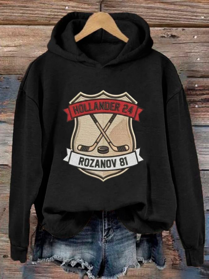 Women's Hockey Romance Print Casual Sweatshirt