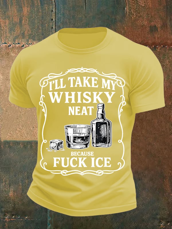 Men's Whiskey F*ck ICE Abolish ICE Print T-Shirt