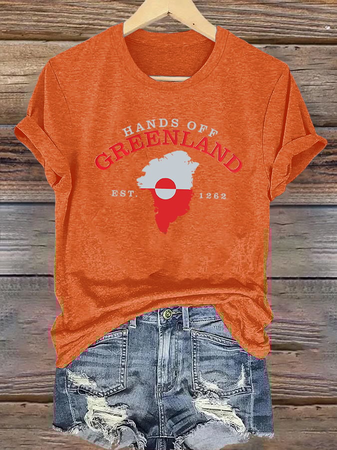 Women's HANDS OFF GREENLAND Print T-Shirt