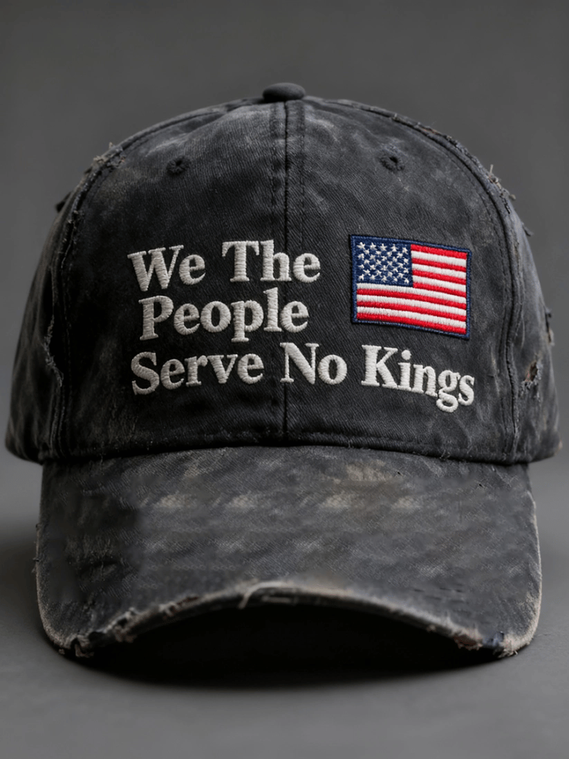 🔥Buy 3 Get 15% Off🔥We The People Serve No Kings Print Baseball Cap