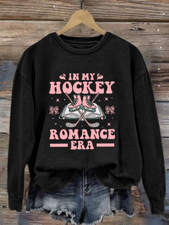 Women's Hockey Romance Print Casual Sweatshirt