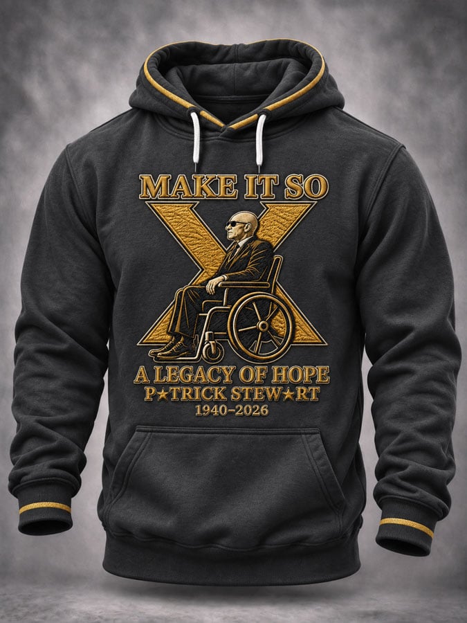 Men's Casual Commemorative-Edition Print Hoodie