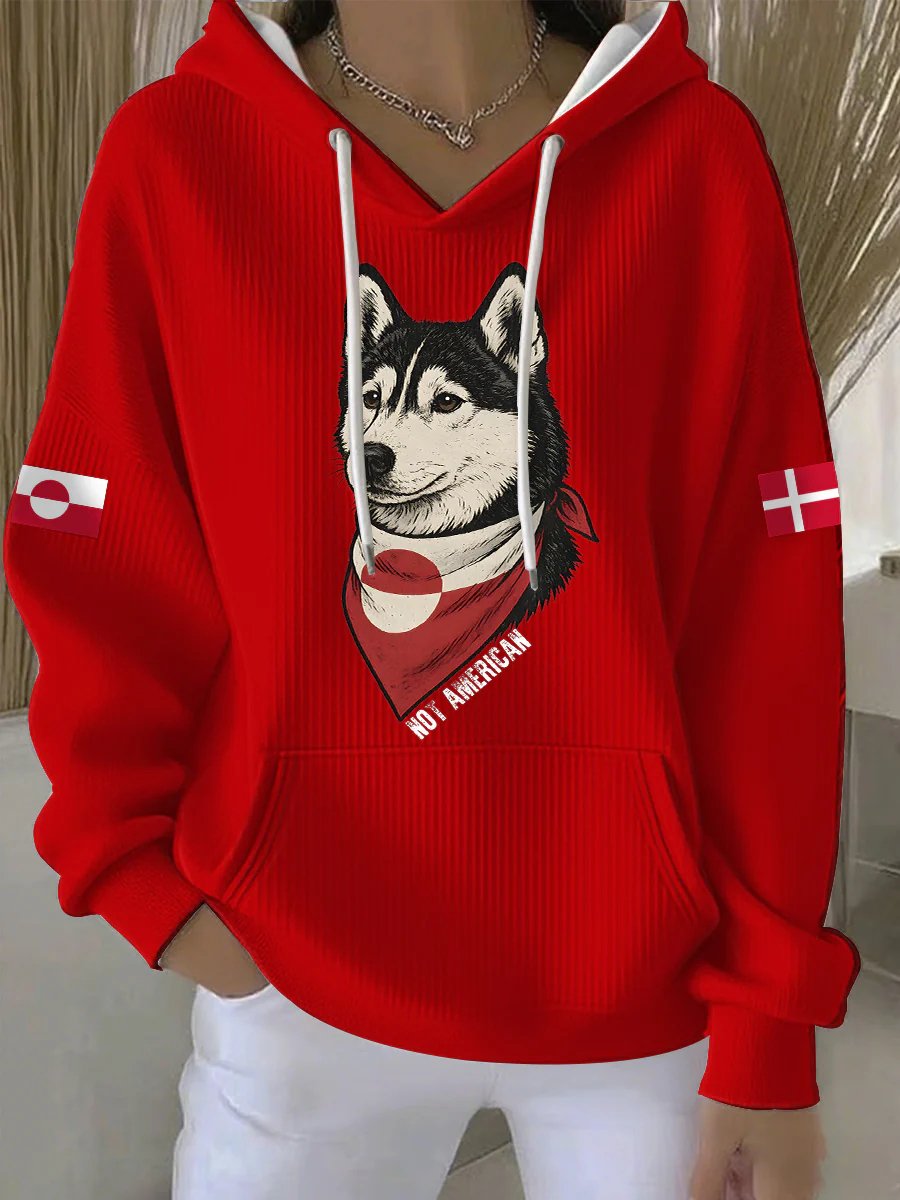 Women's Not American Print Casual Sweatshirt