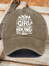 Just A Girl Who Loves Hiking Print Baseball Cap
