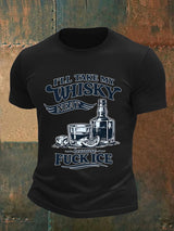 Men's I'LL TAKE MY WISKY  Print  T-Shirt