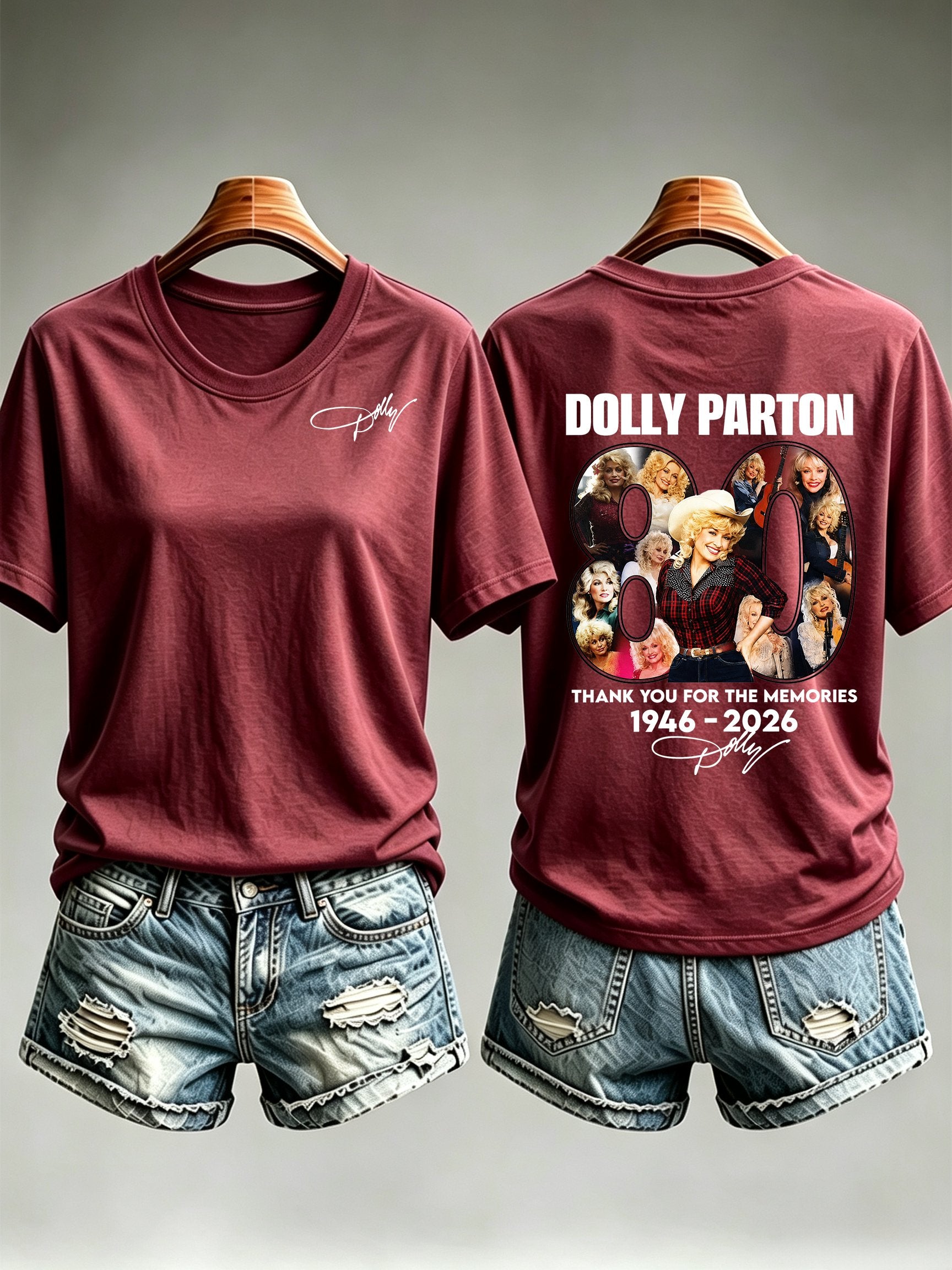 Women's  Vintage Signature Graphic Memorial Print T-Shirt