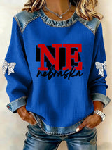 Women's Retro Volleyball Print Casual Sweatshirt