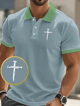 Men's Faith Printed Casual Polo Shirt